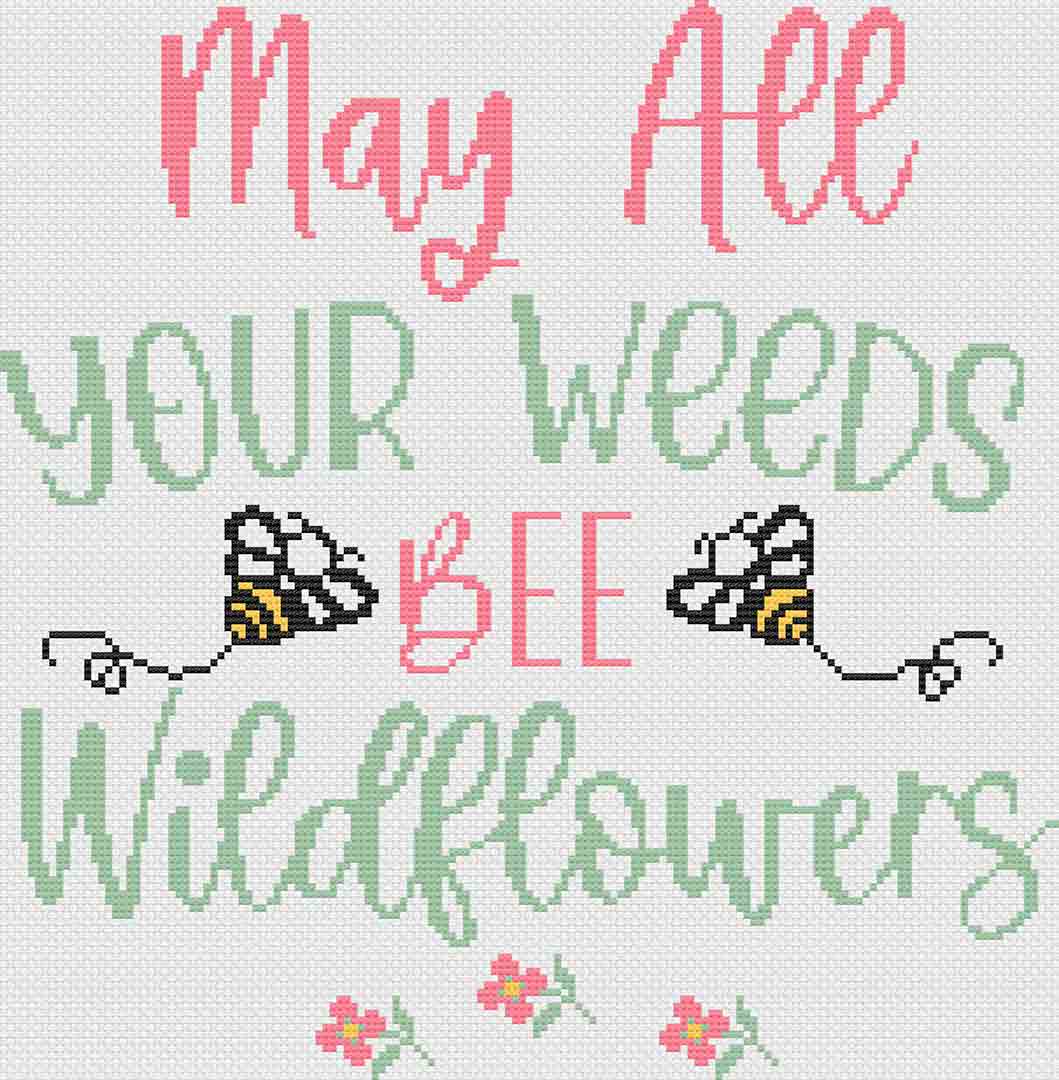 Wildflowers: Counted Cross Stitch Pattern and Kit