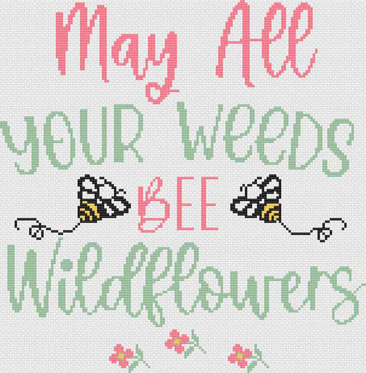Wildflowers: Counted Cross Stitch Pattern and Kit