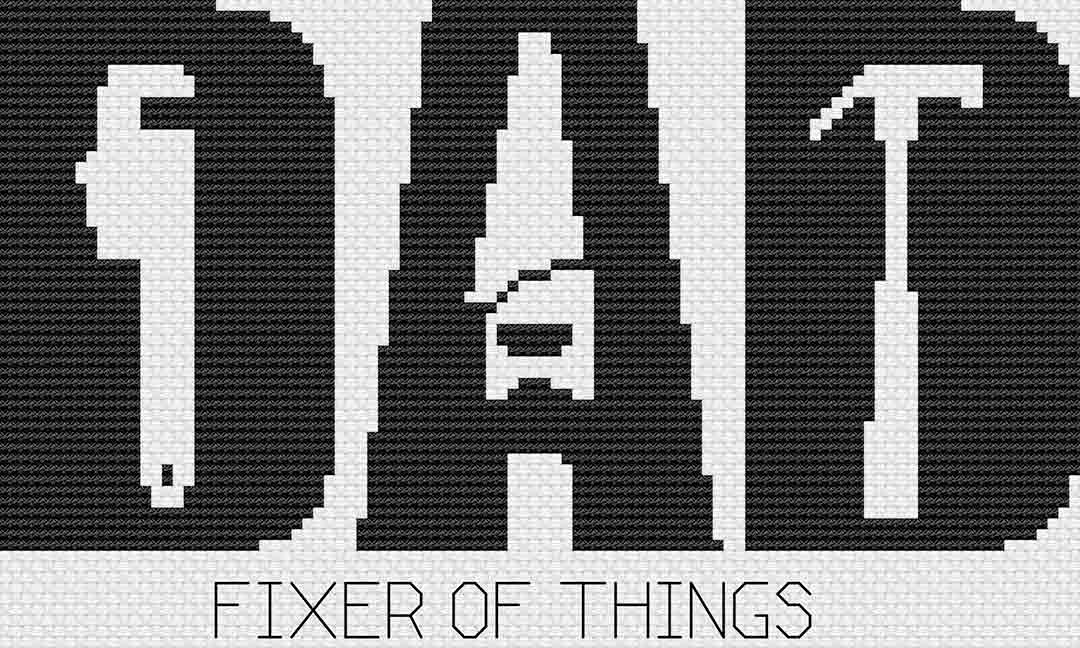 Fixer Of Things: Counted Cross Stitch Pattern and Kit