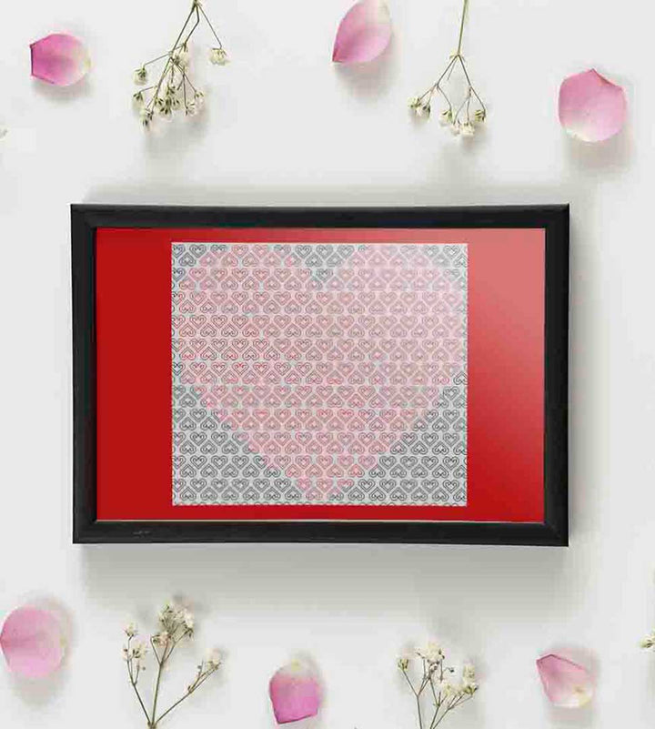 A stitched preview of the counted cross stitch pattern Blackwork Heart Of Hearts by Stitch Wit
