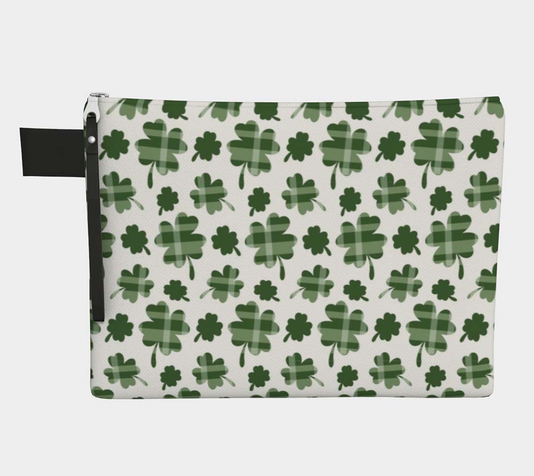 Plaid Shamrocks Project Bag
