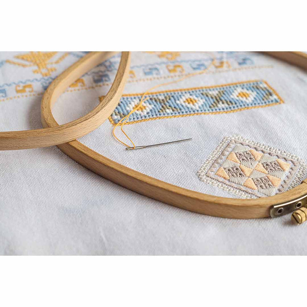 Image of Square Wood Embroidery Hoop being used for a project