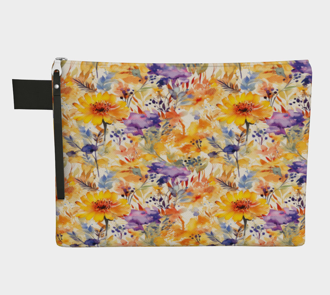 Watercolour Flowers Project Bag