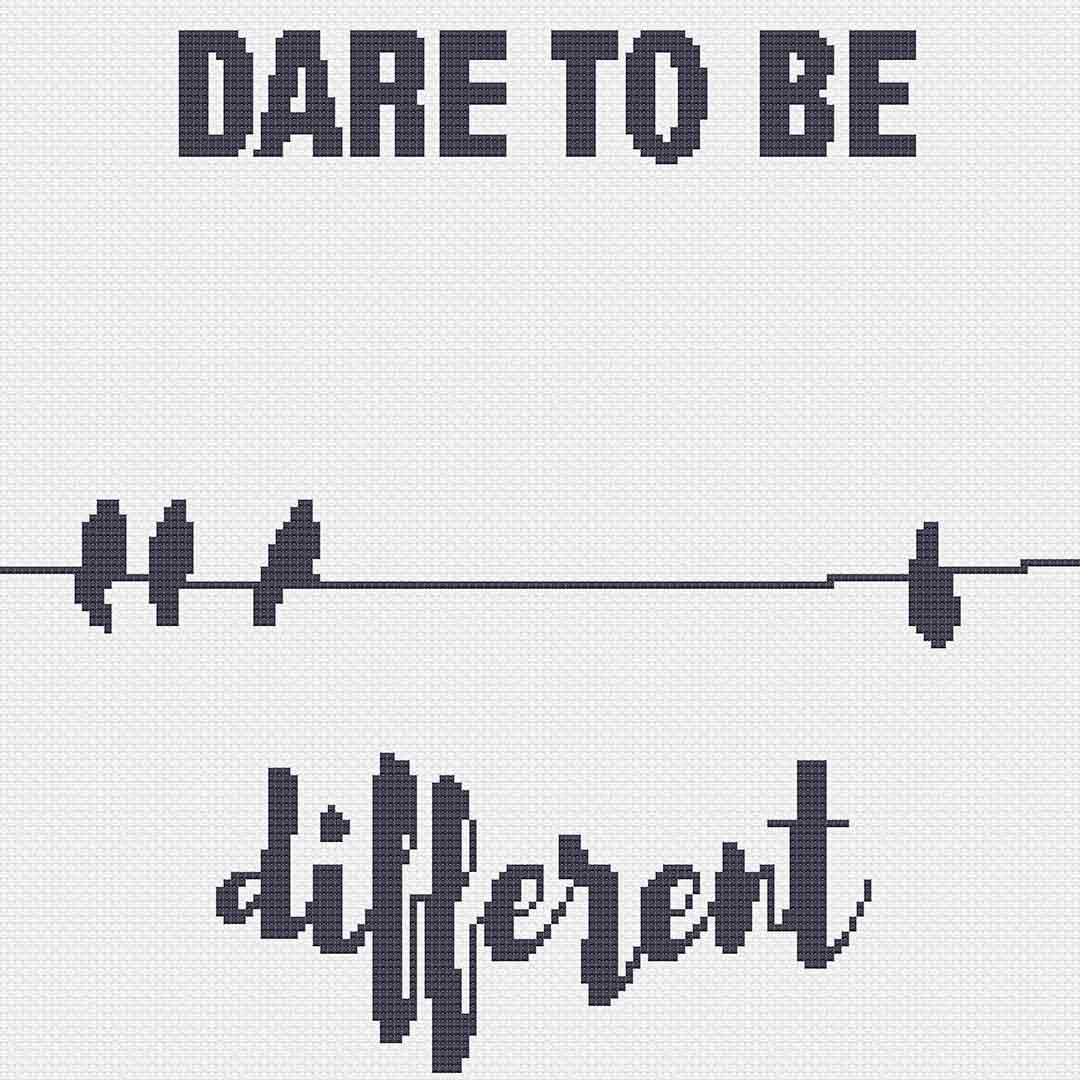 Stitched preview of Dare To Be Counted Cross Stitch Pattern and Kit