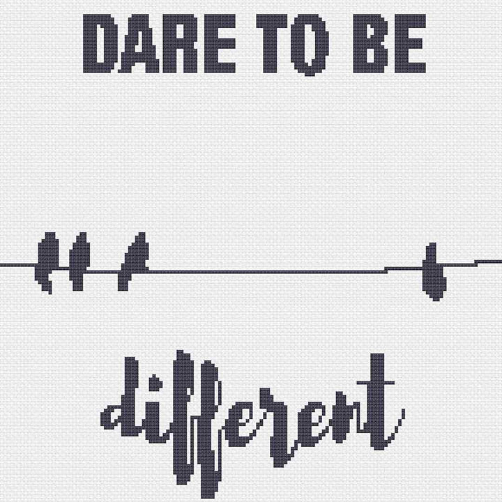 Stitched preview of Dare To Be Counted Cross Stitch Pattern and Kit