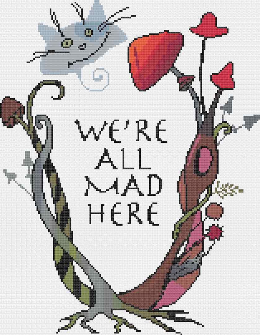 Stitched preview of Mad House Counted Cross Stitch Pattern and Kit