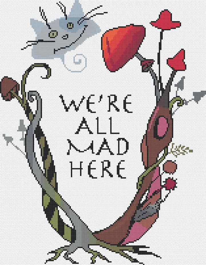 Stitched preview of Mad House Counted Cross Stitch Pattern and Kit