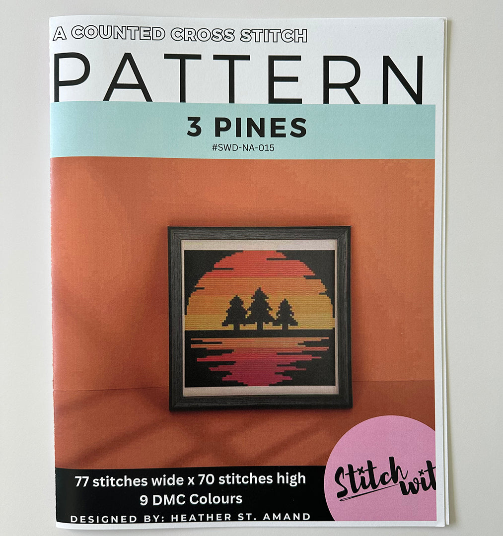 3 Pines: Counted Cross Stitch Pattern and Kit