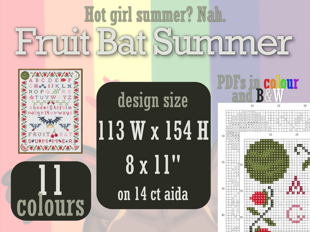 Fruit Bat Summer Sampler - Digital PDF Pattern - 2