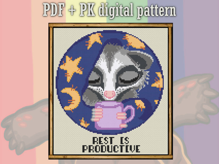 Possumtivity: Rest Is Productive - Digital PDF Pattern - 1