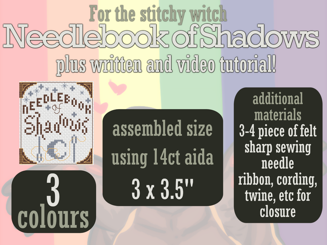 Needlebook of Shadows - Digital PDF Pattern + Tutorial - 3