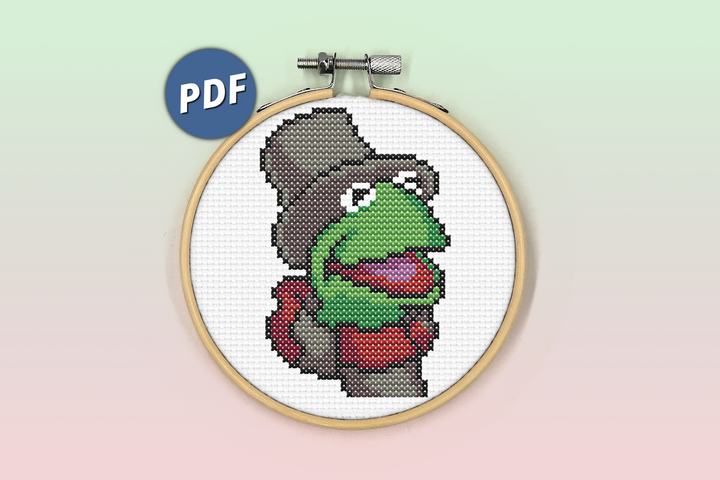 Kermit Muppet Christmas Carol cross stitch pattern - 1