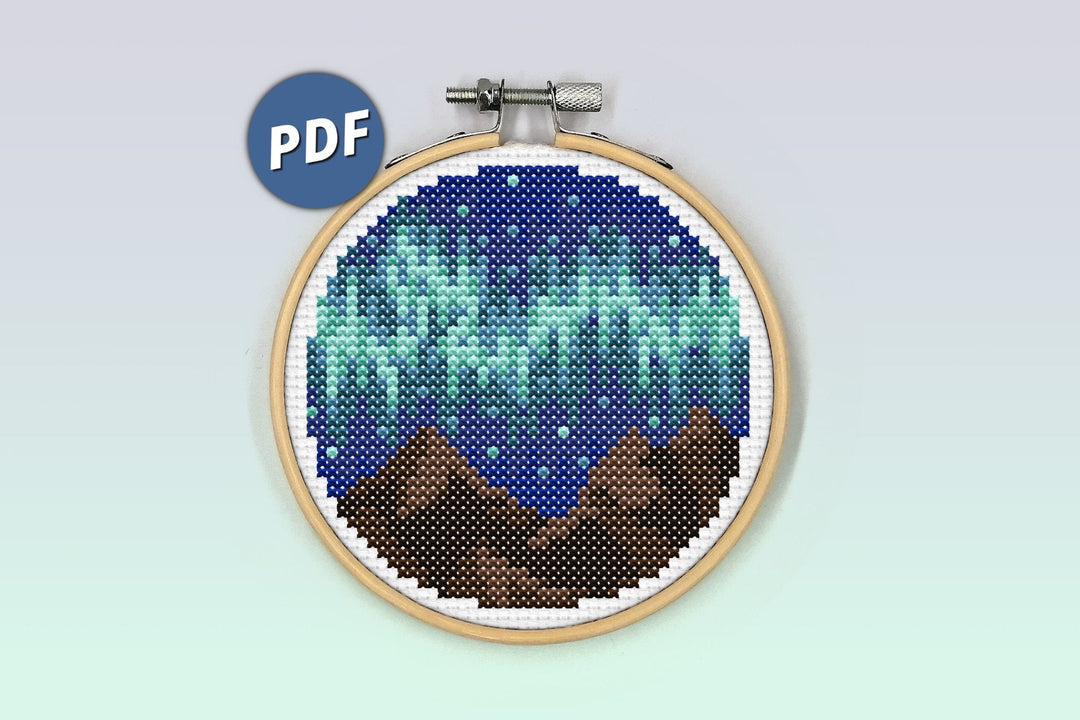 Northern Lights cross stitch pattern - 1