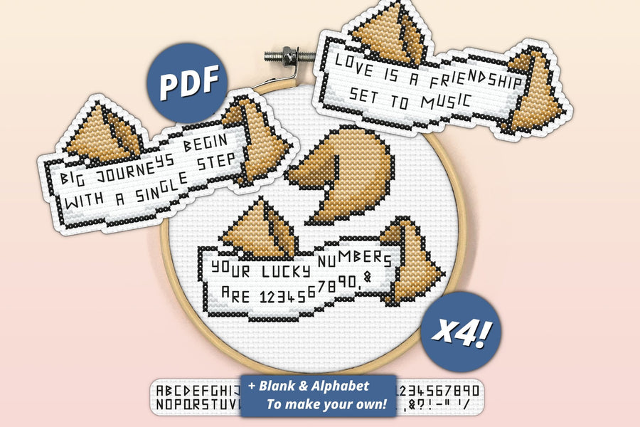 Fortune cookie cross stitch patterns - 1