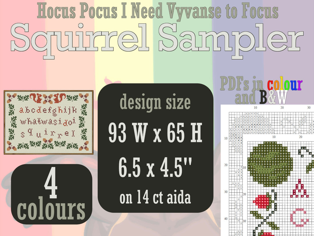 Squirrel Sampler - Digital PDF Pattern - 2