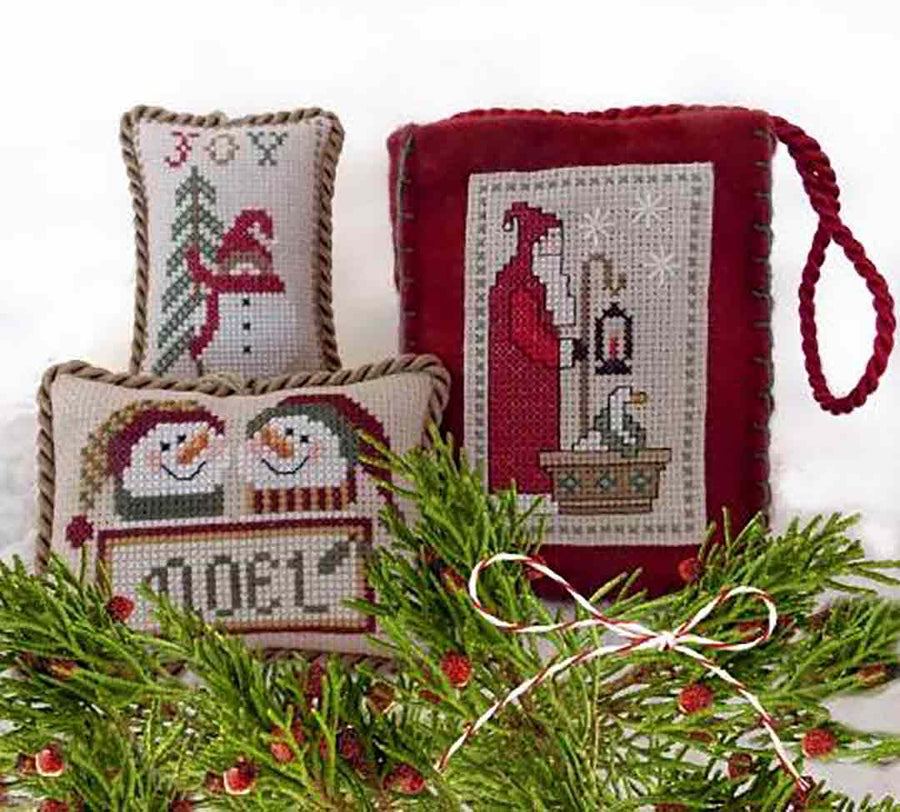 A stitched preview of the counted cross stitch pattern All The Trimmings by Plum Pudding NeedleArt