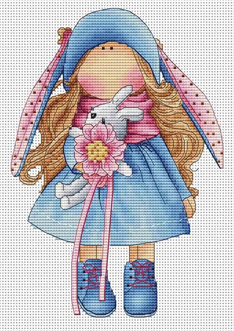 A stitched preview of the counted cross stitch pattern Amandine by Les Petites Croix De Lucie