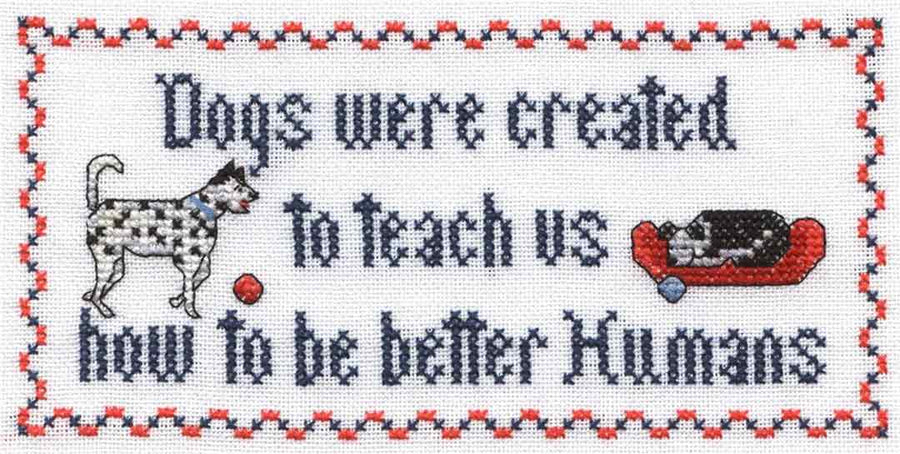 A stitched preview of the counted cross stitch pattern Better by Janis Lockhart