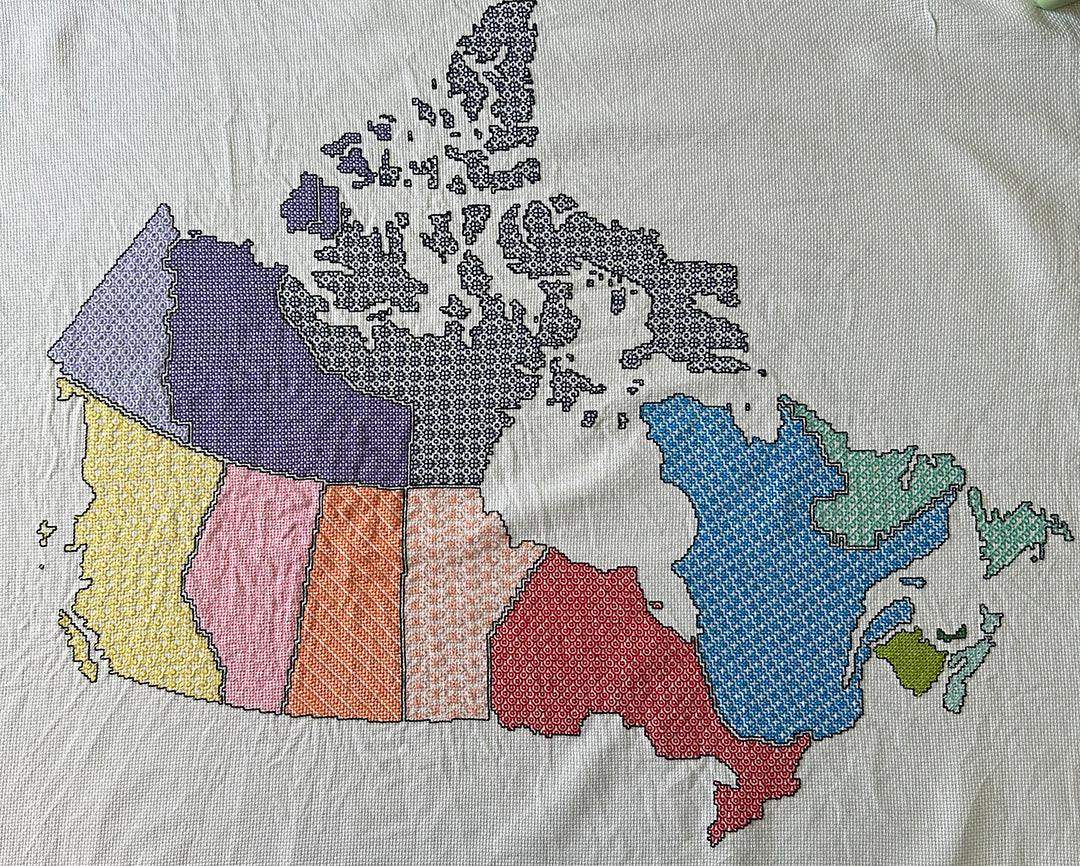 Map of Canada: Counted Cross Stitch Pattern