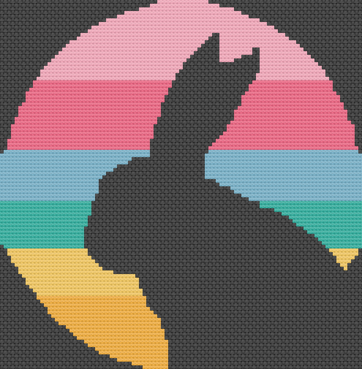 Bunny Head: Counted Cross Stitch Pattern and Kit