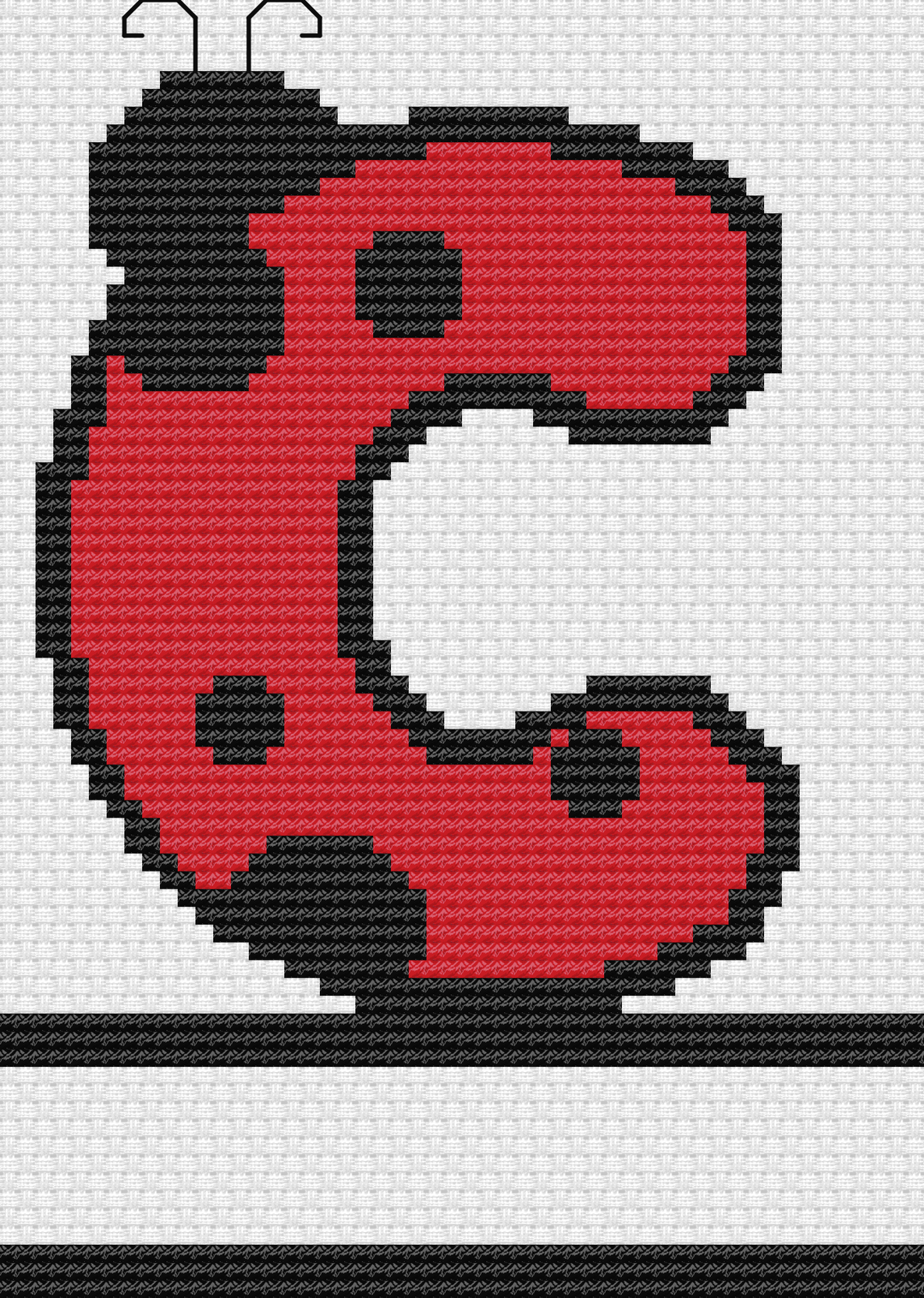 Ladybug Monograms: Counted Cross Stitch Pattern