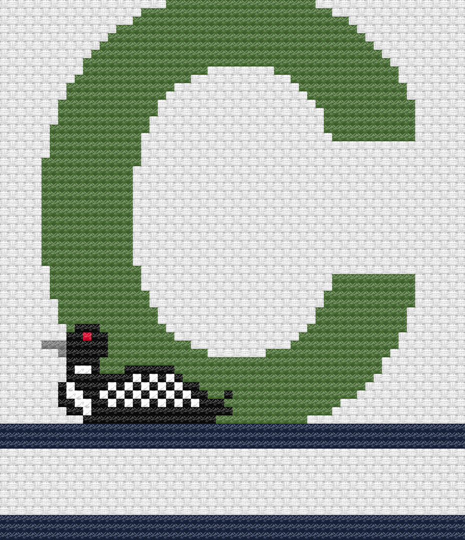 Loon Monograms: Counted Cross Stitch Pattern