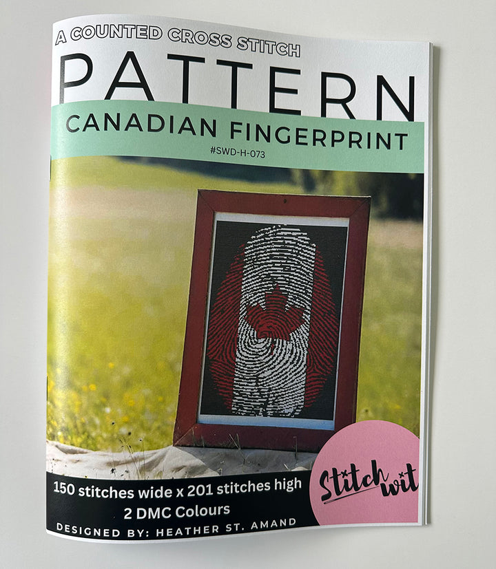 Canadian Fingerprint: Counted Cross Stitch Pattern and Kit