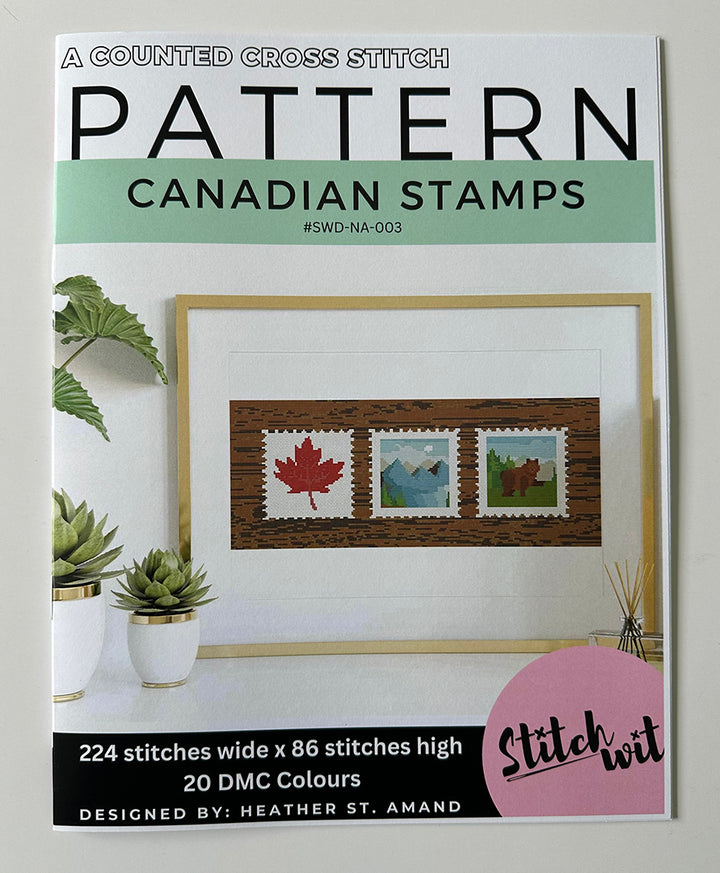 Canadian Stamps: Counted Cross Stitch Pattern and Kit
