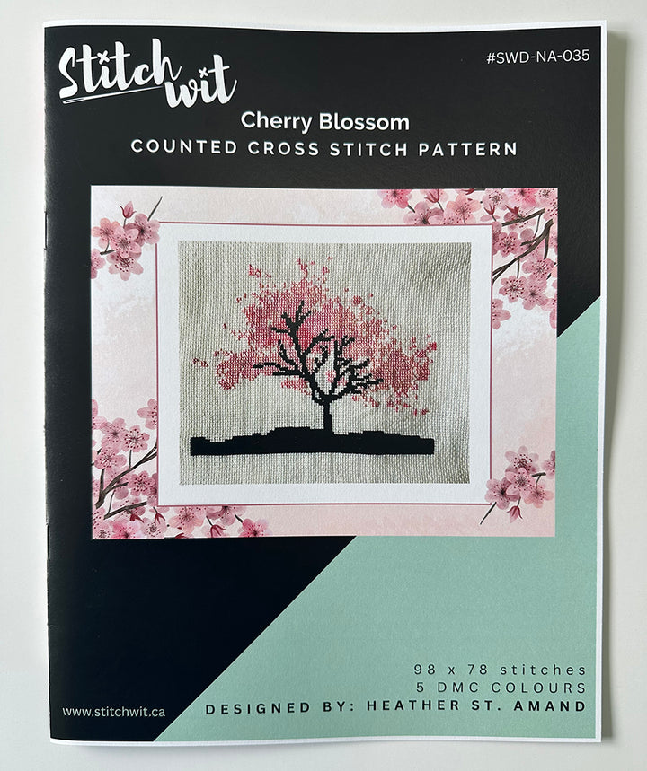 Cherry Blossom: Counted Cross Stitch Pattern and Kit