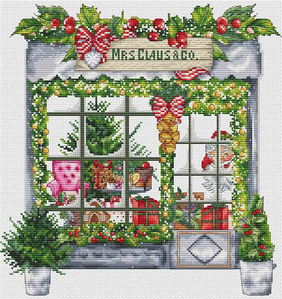 A stitched preview of the counted cross stitch pattern Christmas Bakery by Les Petites Croix De Lucie