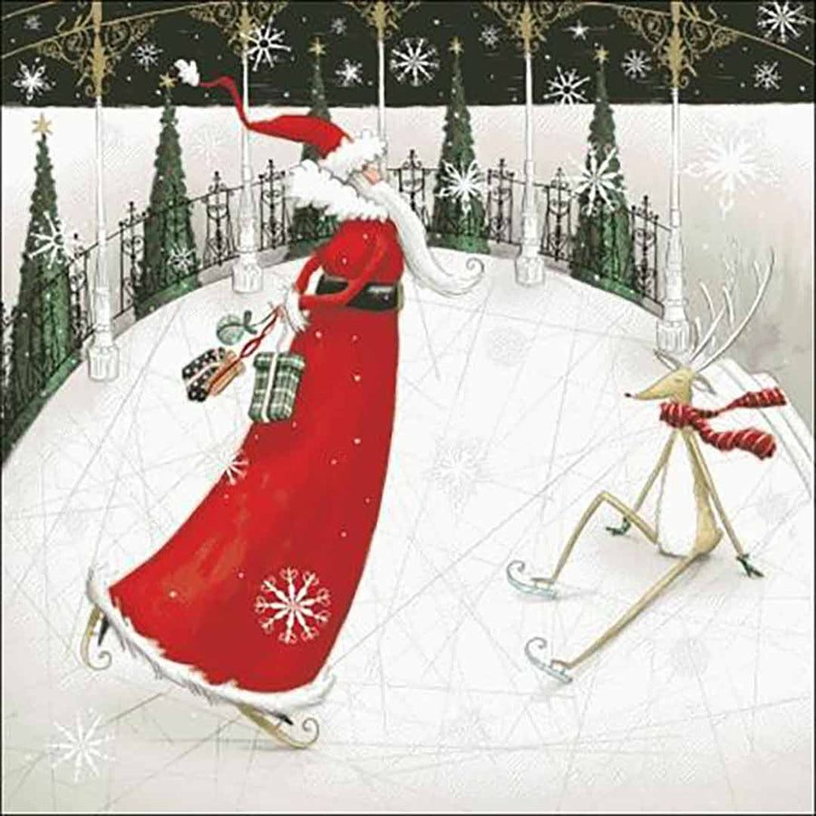 A stitched preview of the counted cross stitch pattern Christmas On Ice by Charting Creations