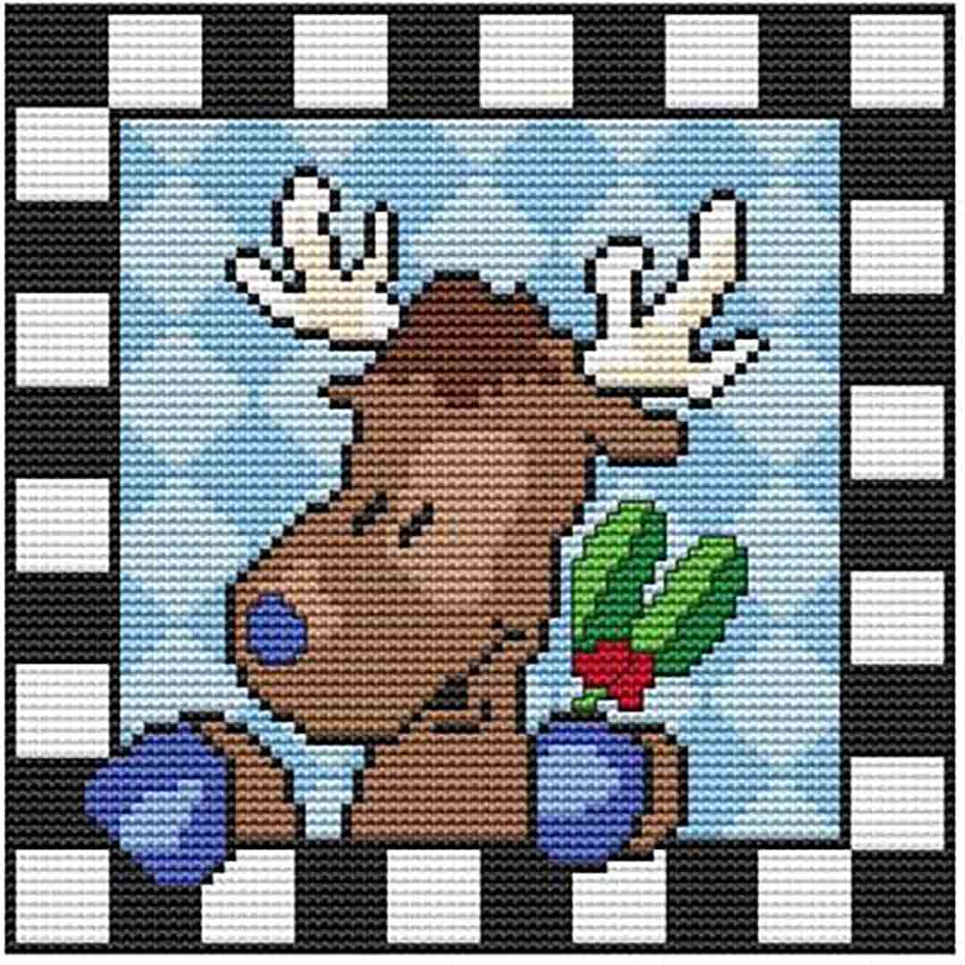 Country Christmas Checkered - Reindeer by Marcia Manning
