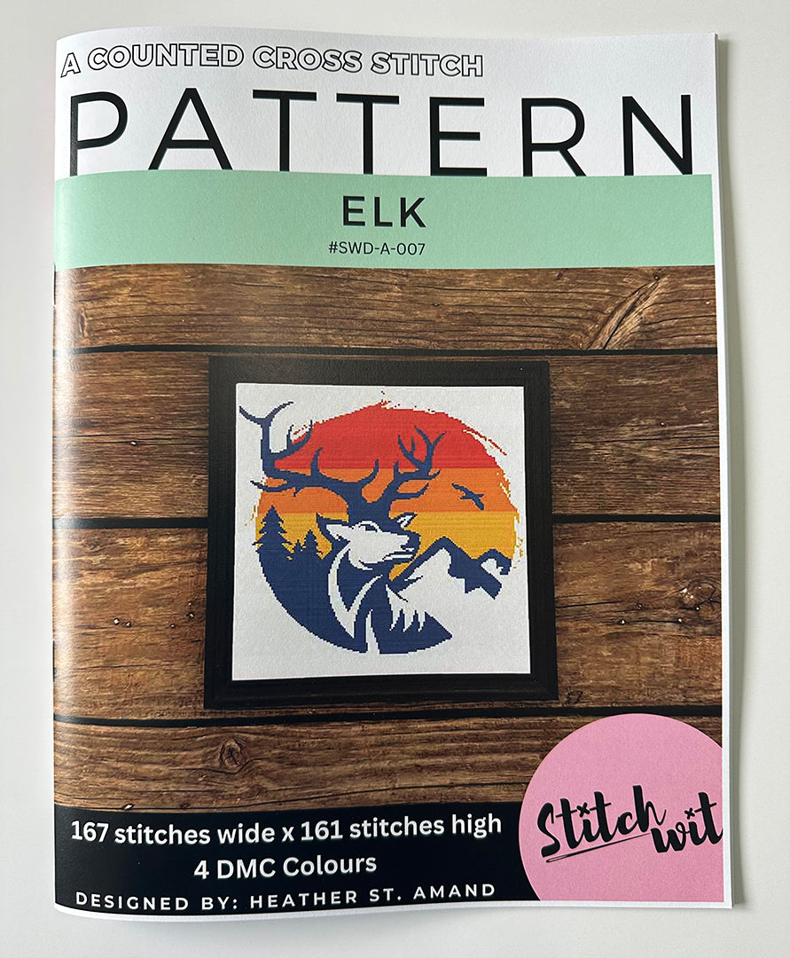 Elk: Counted Cross Stitch Pattern and Kit