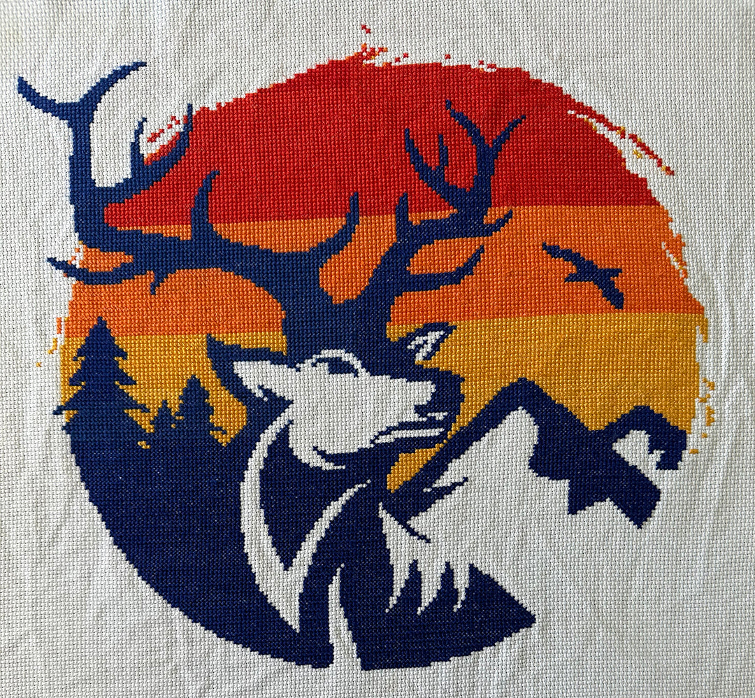Elk: Counted Cross Stitch Pattern and Kit