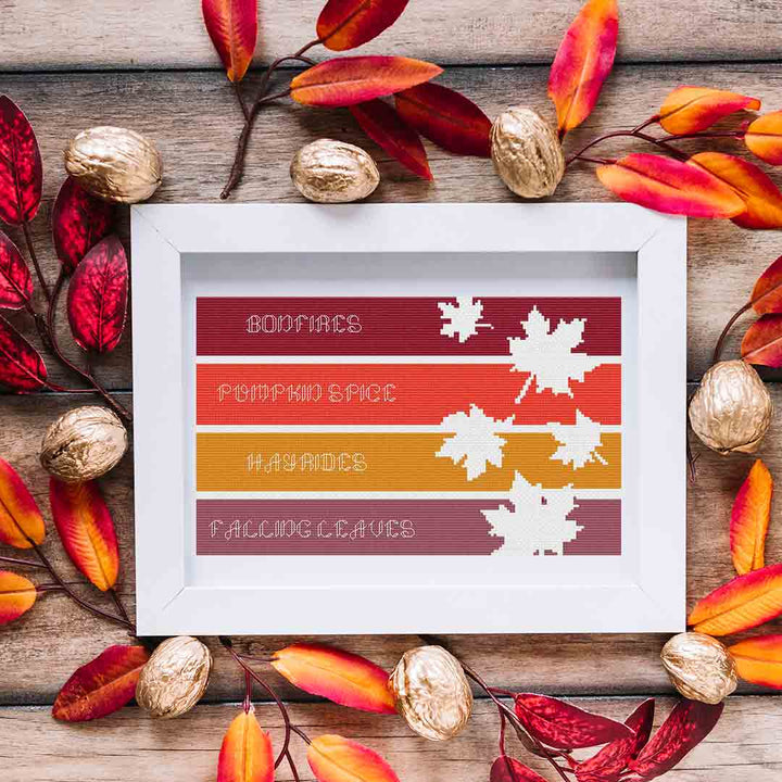Fall Colours: Counted Cross Stitch Pattern and Kit