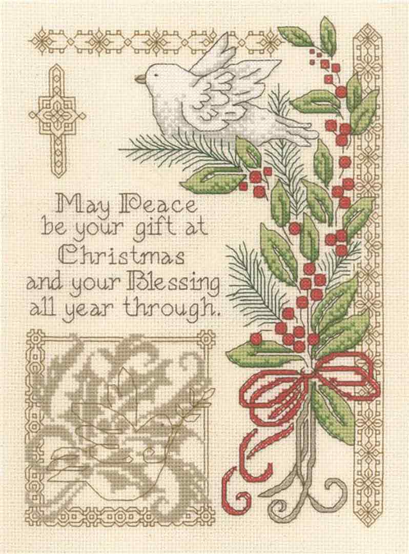 A stitched preview of the counted cross stitch pattern Gift Of Christmas by Diane Arthurs