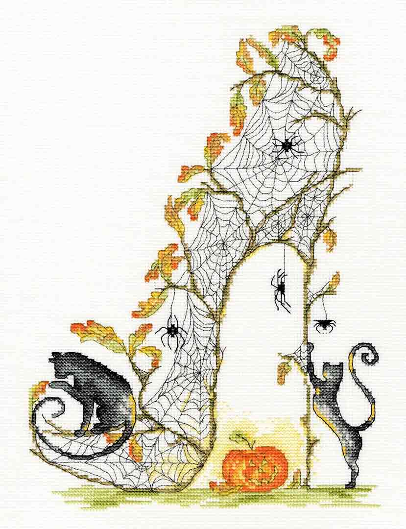 Stitched preview of Gossamer Slipper Counted Cross Stitch Kit