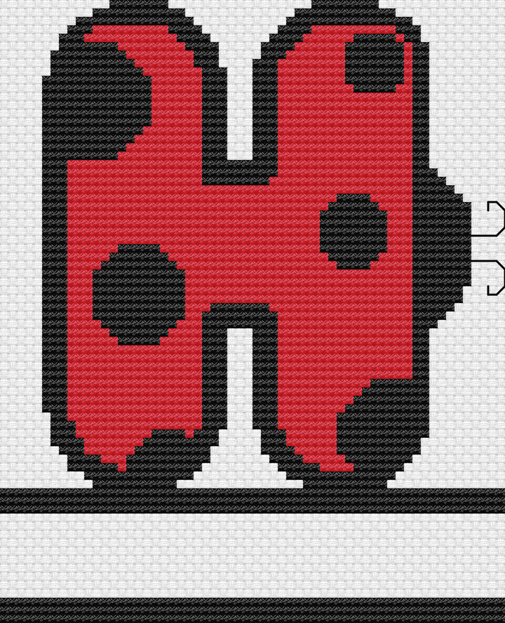 Ladybug Monograms: Counted Cross Stitch Pattern