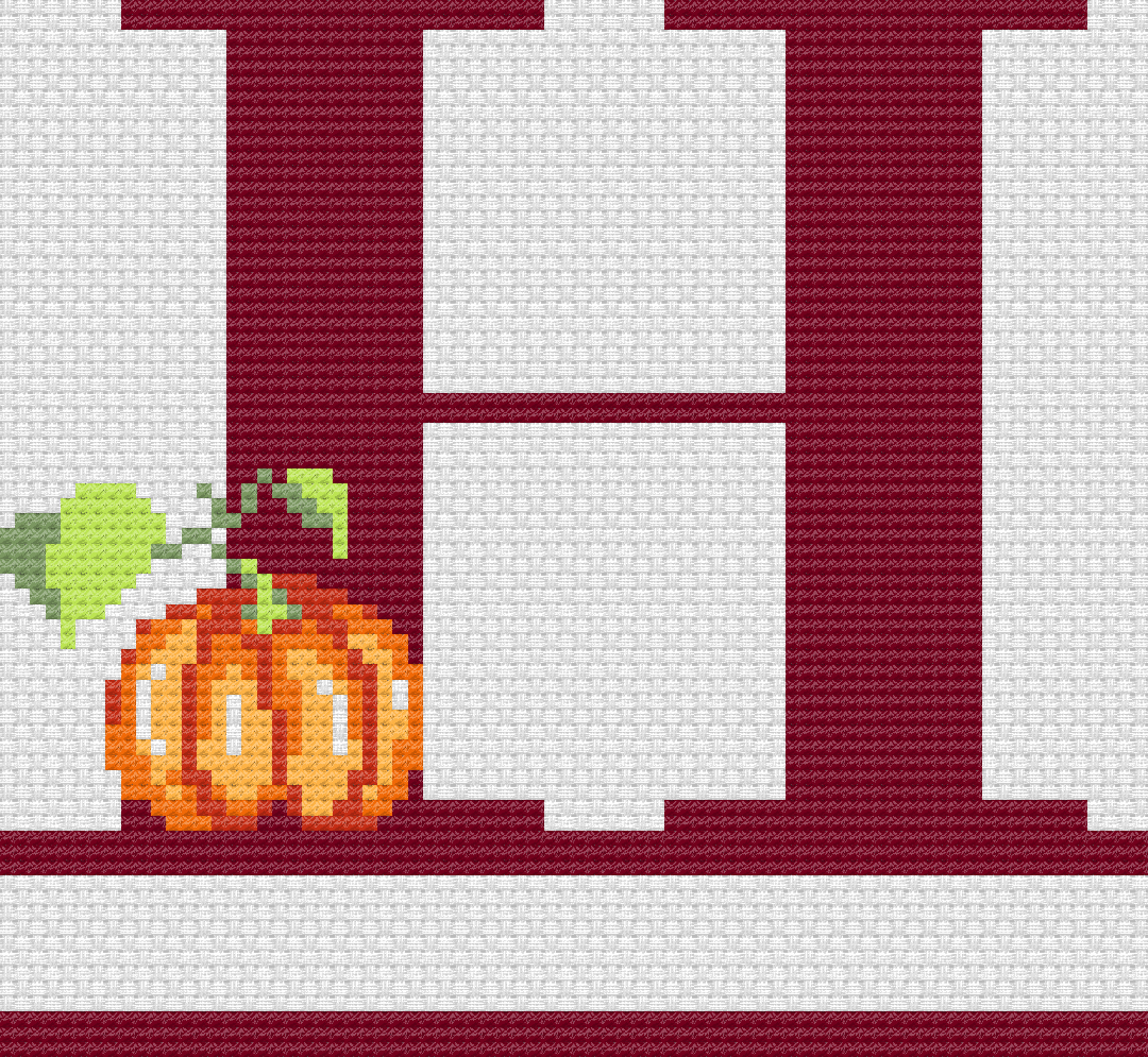 Pumpkin Monograms: Counted Cross Stitch Pattern