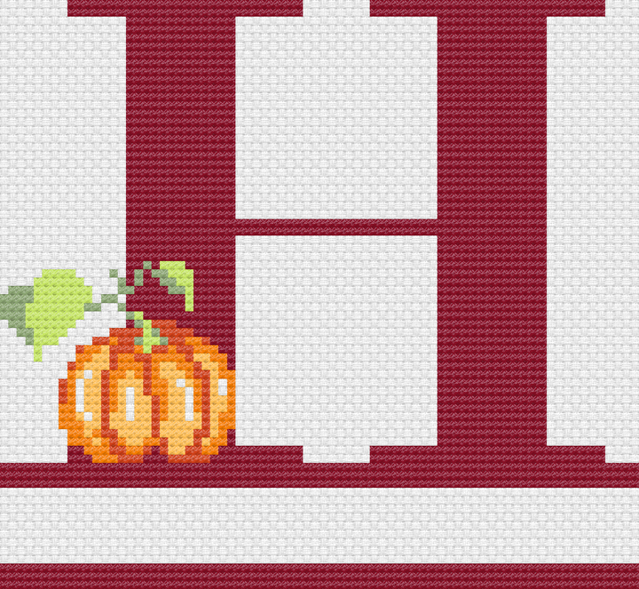 Pumpkin Monograms: Counted Cross Stitch Pattern