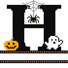 Spooky Monograms: Counted Cross Stitch Pattern