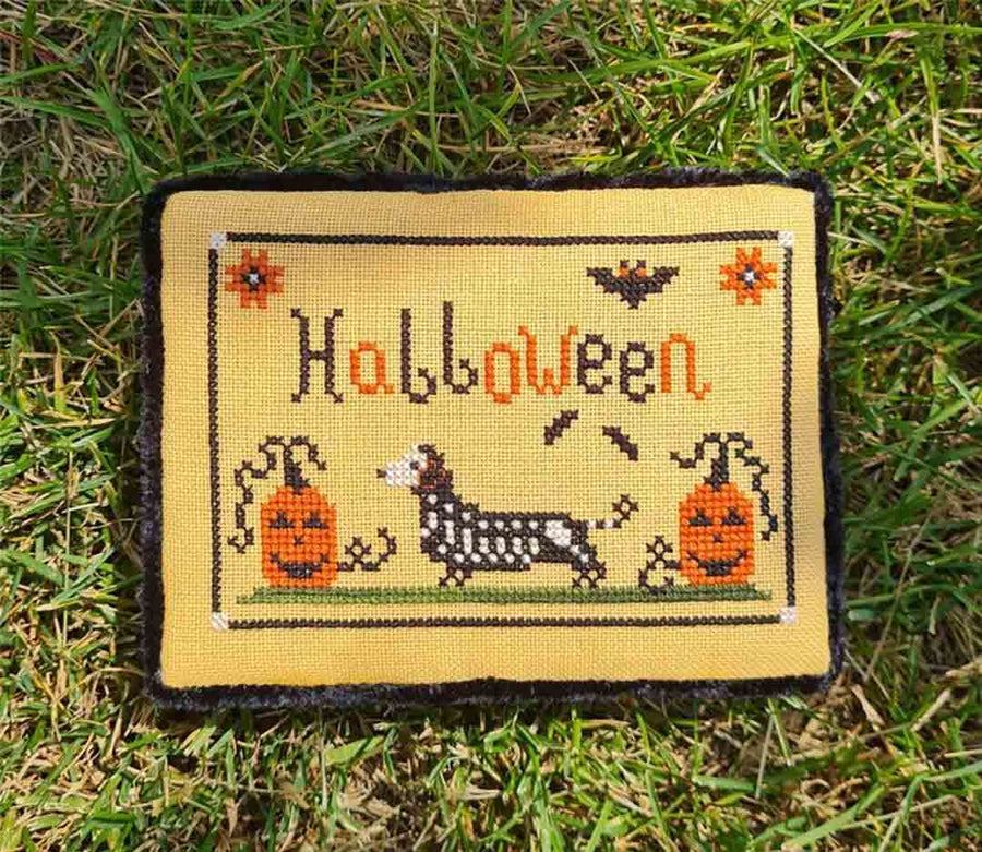 A stitched preview of the counted cross stitch pattern Halloween Party by Kate Spiridonova