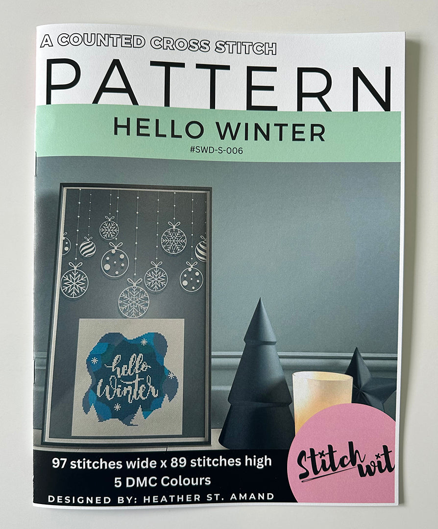 Hello Winter: Counted Cross Stitch Pattern and Kit