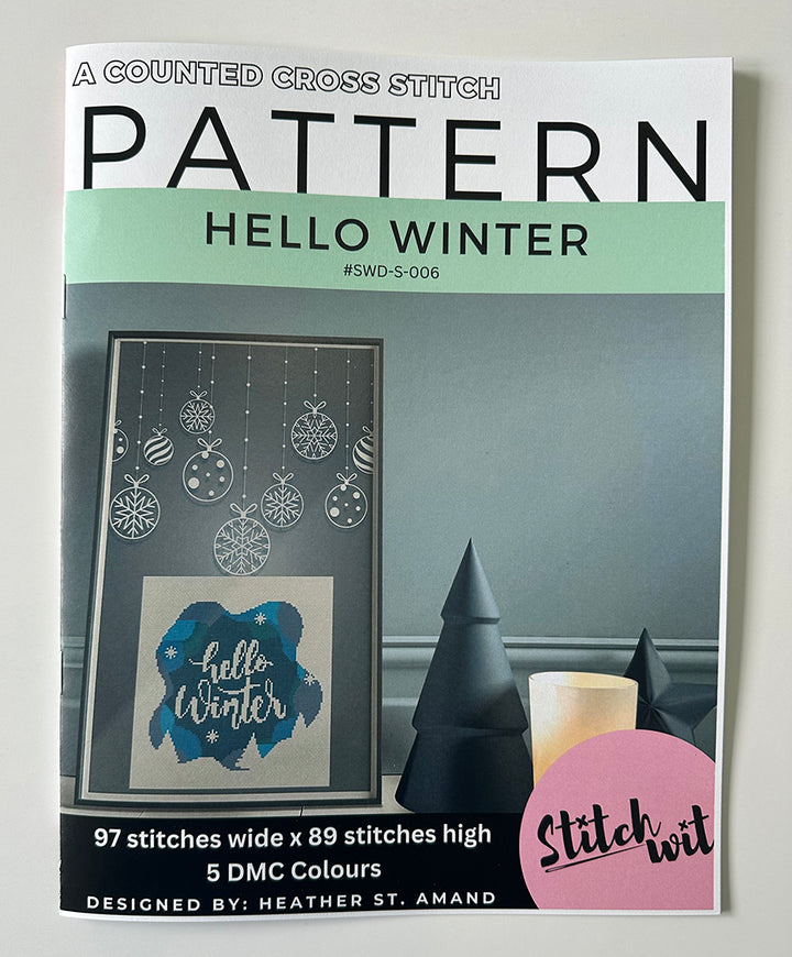 Hello Winter: Counted Cross Stitch Pattern and Kit