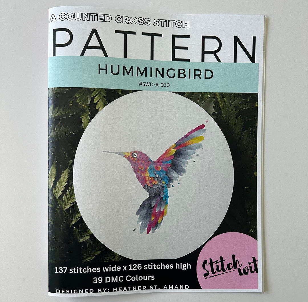 Hummingbird: Counted Cross Stitch Pattern and Kit