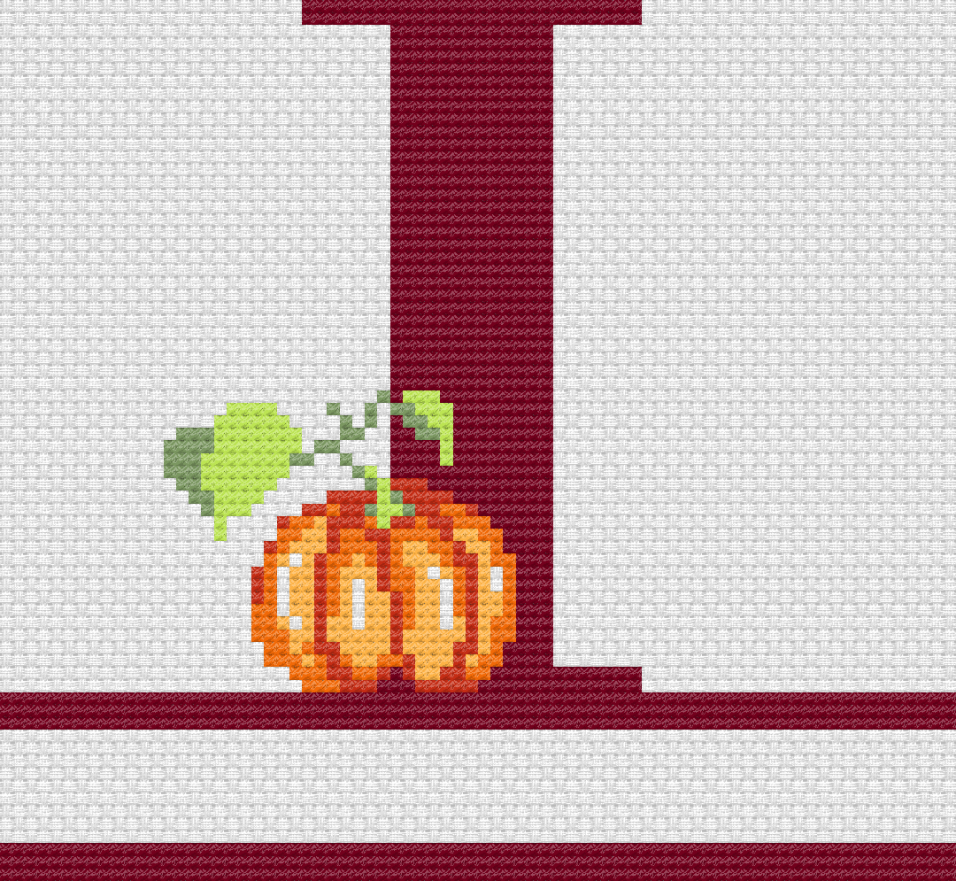 Pumpkin Monograms: Counted Cross Stitch Pattern