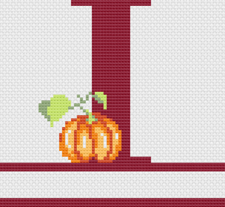 Pumpkin Monograms: Counted Cross Stitch Pattern