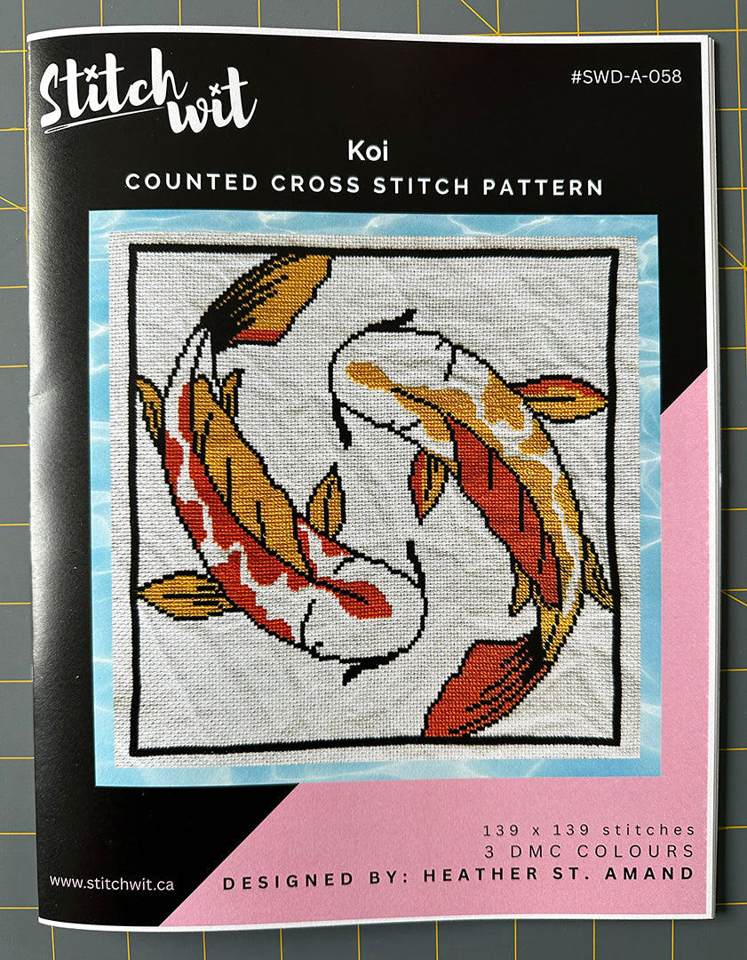 Koi: Counted Cross Stitch Pattern and Kit