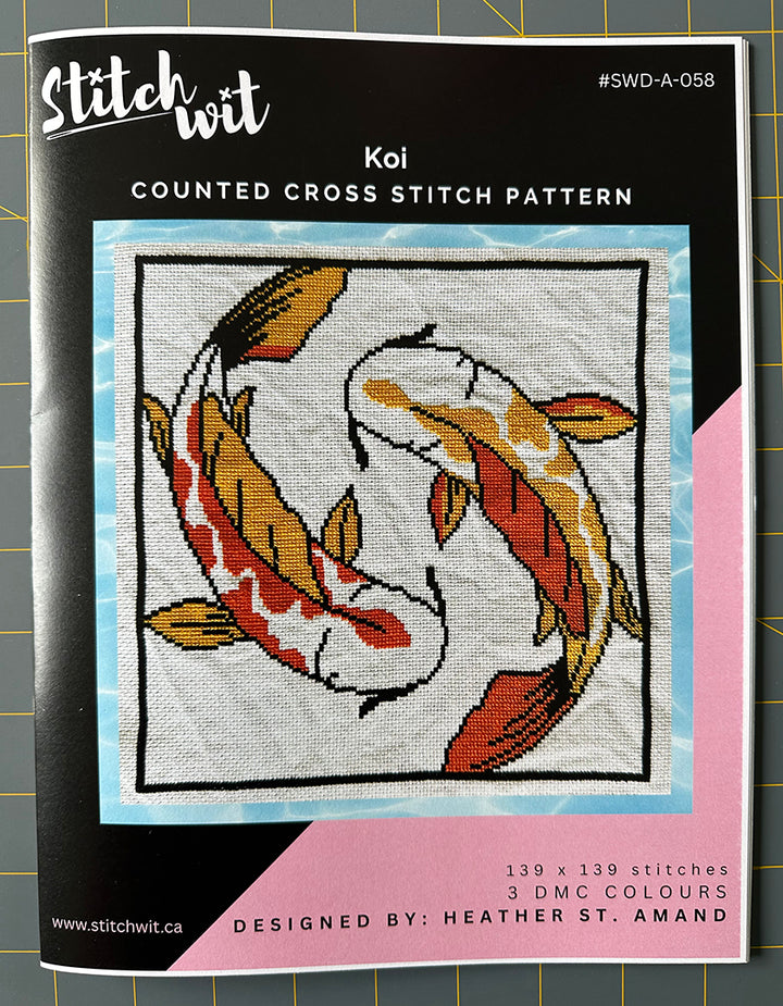 Koi: Counted Cross Stitch Pattern and Kit