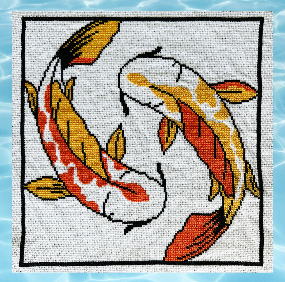 Koi: Counted Cross Stitch Pattern and Kit